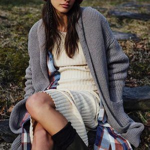 Free People Lavender Skylark Maxi Cardigan